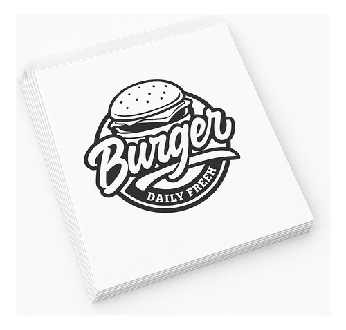 Saco Papel Hamburgão Impresso Masterpell C/500 Cor Branco