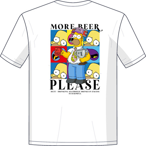 Playera Los Simpsons Homero Simpson Cerveza Duff