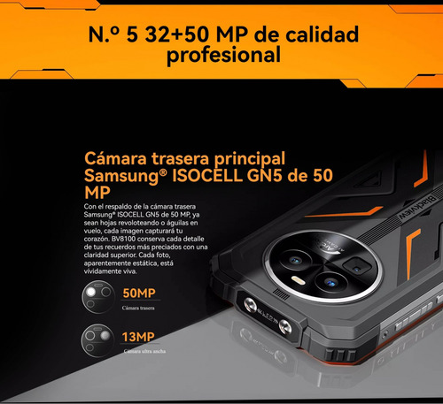 Blackview Bv8100 Celular Rugged + Cámara 50 Mp Y 2k Video