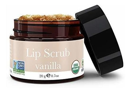 Orgánica Exfoliante Labial - Vainilla Azúcar Exfoliante, Lab