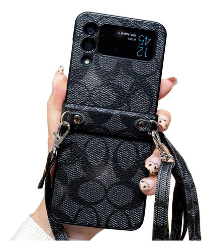 Funda Para Galaxy Z Flip 3 4 5 6 Mujer, Bisagra Y Correa