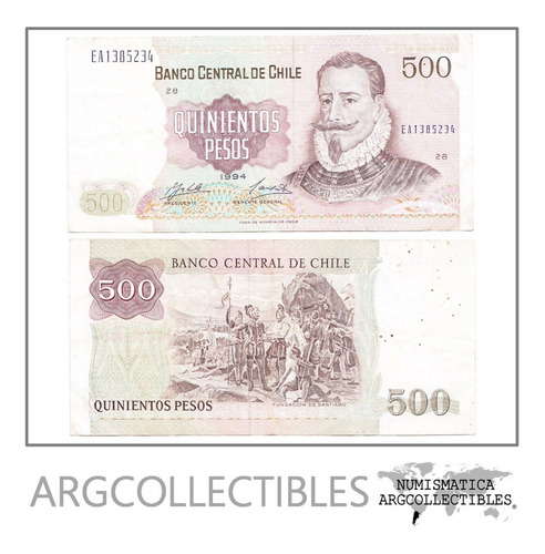 Chile Billete 500 Pesos Año 1994 P-153e Condicion Vf+