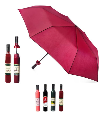 Vinrella Paraguas Para Botella De Vino, Paraguas Para Lluvi.