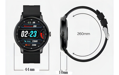 El reloj inteligente Z2 hace y recibe llamadas, fotos en la pantalla, color de la carcasa: negro
