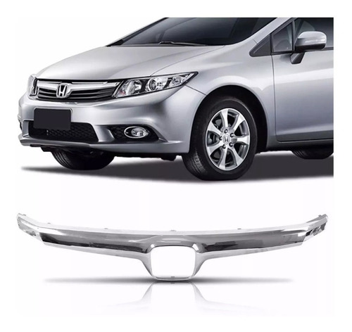 Parrilla Cromada Superior P/ Honda Civic 2012 2013 2014 2015