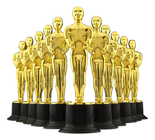10 Oscar Estatuilla Trofeo Premio Hollywod Plástico Dorada