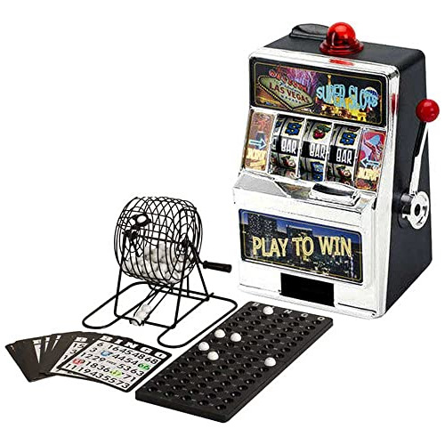 Juego De Bingo Y Máquina De Mini Slot Omura Combo En Negro