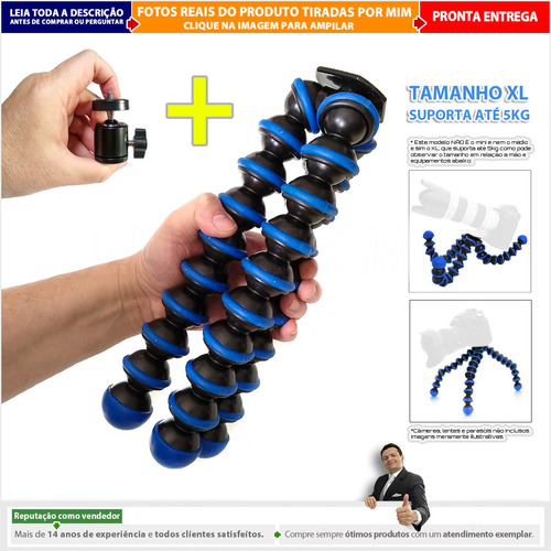 Tripé P/ Camera Dslr Celular Xl Gorillapod Flexível Até 5kg