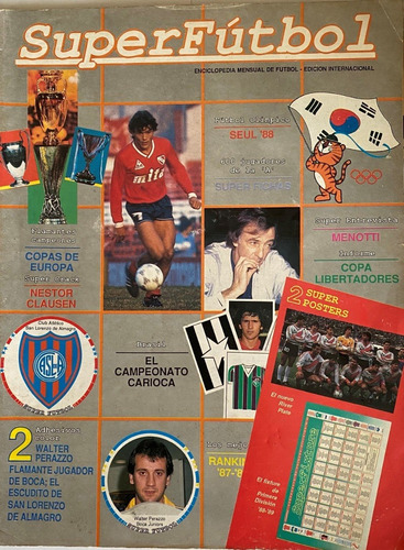 Superfútbol Revista Nº 19 Adhesivo 1988 Fútbol Setiembre Ez5