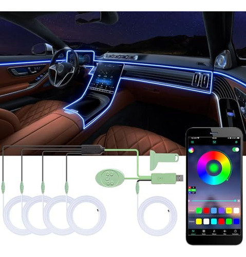 5 En 1 Car Led Strip Lights With App Control, Interior Car L