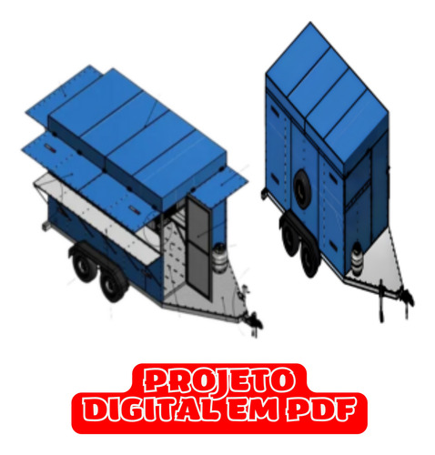 Projeto Carretinha Reboque Trailer Para Lanches Food Truck