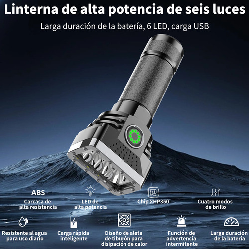 3p Lampara Linterna Para Acampar Camping Recargable Tactica