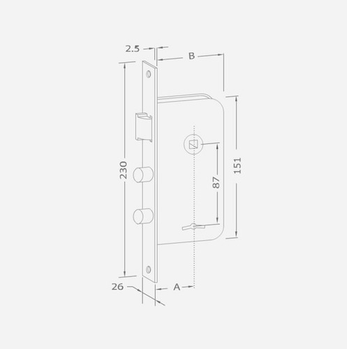 Imagen 2 de 3 de Cerradura Seguridad Star 101 Doble Perno Tipo Kallay 4000