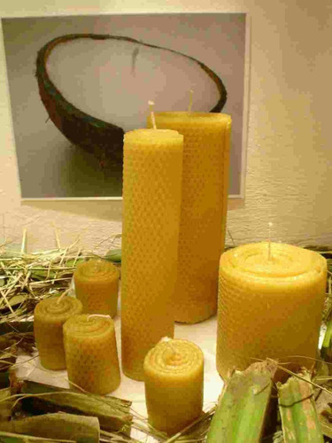 Velas Biodegradables De Cera De Abeja Tamaño Grande