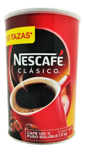 Nescafé cafe 100% puro soluble 1.5 kg 750 taza