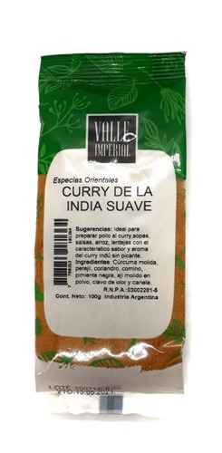 Curry De La India Suave X 100 Gr