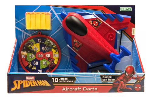 Avion Lanza Dardos Ditoys Aircraft Darts Spiderman Avengers