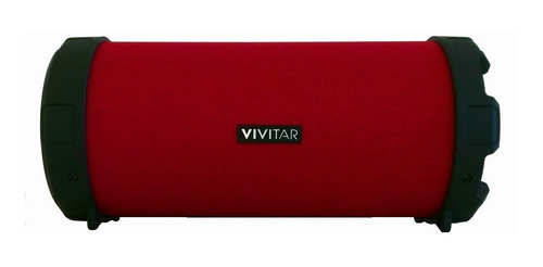 Parlante Vivitar Fabric Collection Bluetooth Tube Speaker portátil bordó