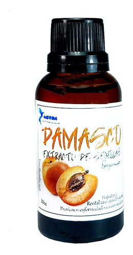 Aceite De Semillas De Damasco 30ml Orgánico Vidrio Y Gotero