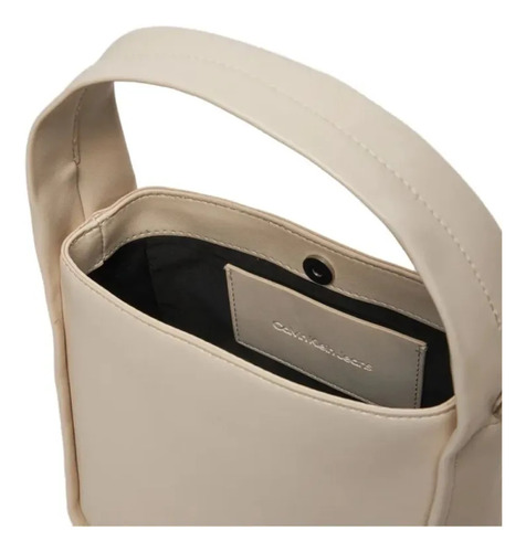 Bolsa Calvin Klein Block Bucket Beige Mujer K60k612249-acf
