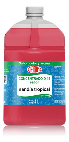 Concentrado Saborizante Comestible Sandia Tropical 4 Litros 