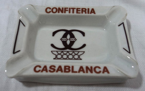 Antiguo Cenicero Confiteria Casablanca Porcelana Dresden B6