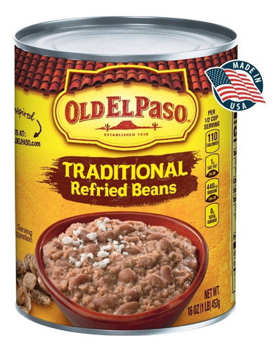 Porotos Fritos - Frijoles Refritos  453 Gr. Old El Paso