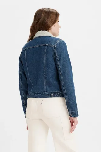 Campera De Jean Con Corderito Mujer Levis Azul Invierno