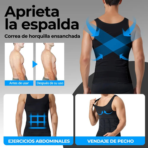 Camiseta Hombre 2x Moldeadora Reductora Faja Corte Esbelto