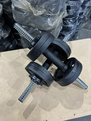 Halter Montável Duas Barras Com Rosca E Anilhas Cor Preto