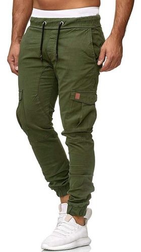 Pantalon Deportivo Tipo Cargo Ajuste Relajado Para Hombre