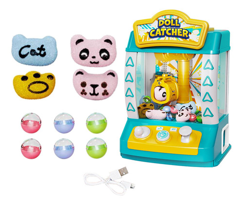 Juego De Arcade Claw Machine, Juguetes Verde 4 Muñecas