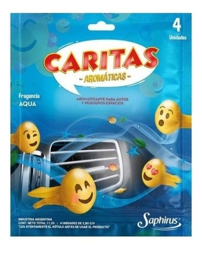 Imagen 3 de 8 de Auto Aroma Saphirus Carita Aromatica X 12 Unidades - Latin