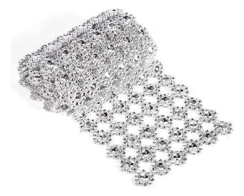 Cinta Brillante De Urdimbre Malla Diamante De 90 Cm De Largo