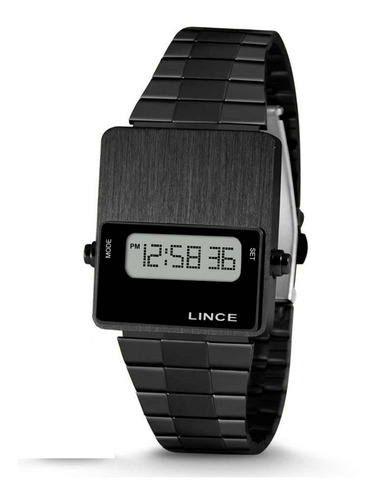 Relógio Lince Masculino Sdn4633 Digital Quadrado Original