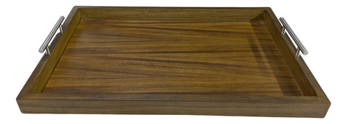 Charola De Servicio De Madera Color Parota | 60 X 40 Cm |