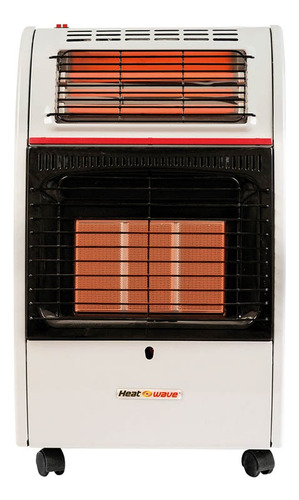 Calefactor Portatil 2 En 1 Gas Lp 3 Radiantes Heat Wave Color Blanco