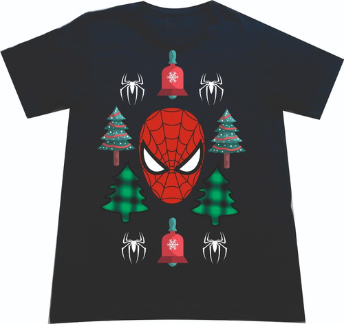 Camisetas  Spiderman Hombre Araña Navidad Marvel Sa1