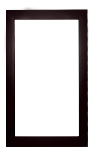 Espejo Decorativo De Pared Decomobil 60x40 Cm Minimalista Marco Chocolate