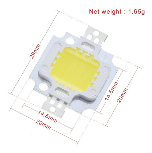 Led Potencia 10w Smd 800-900ma 9-12v 900-1000lm Blanco Frio