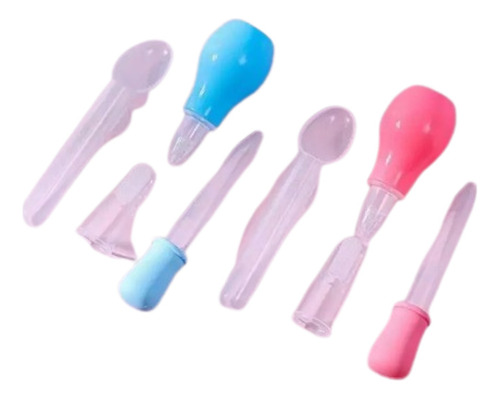 Set De Aspirador Nasal Para Bebes. Azul Y Rosa