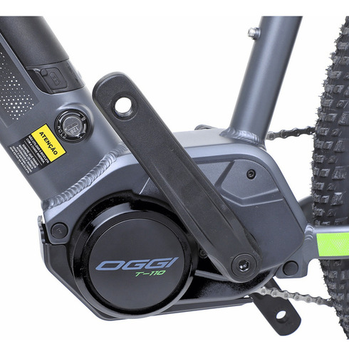 Bicicleta Eletrica Oggi Bw 8.2 10v Shimano Cues Aro 29 2024 Cor Cinza/verde