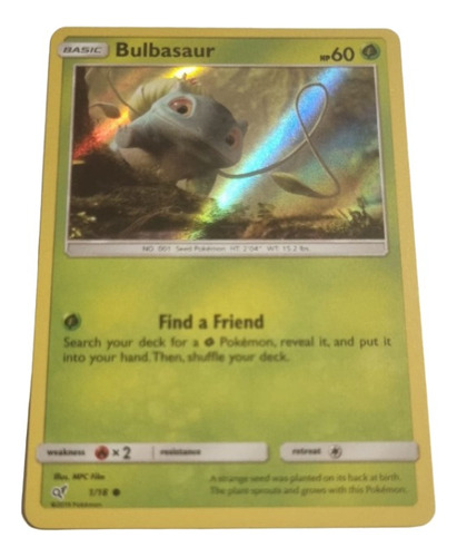Bulbasaur   Holo Rare   Pokémon Tcg Original+10 Cartas