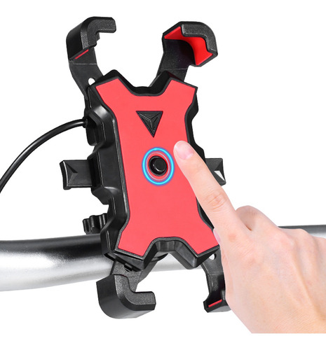Imagen 5 de 8 de Base Porta Celular Motocicleta Bicicleta Base Quick Lock Usb