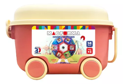 Blocos de Montar Jogo Magnético 56 Peças Magforma Castelo - Bambinno -  Brinquedos Educativos e Materiais Pedagógicos