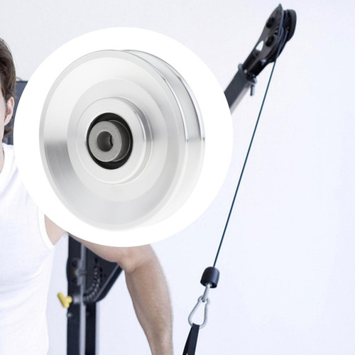 Accesorio De Gimnasio Con Rueda De Polea De 90mm Plata