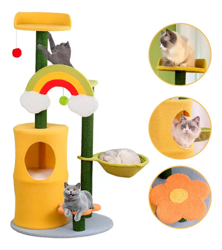 Árvore De Gatos Arranhador Brinquedo Torre Cama Toca Grande