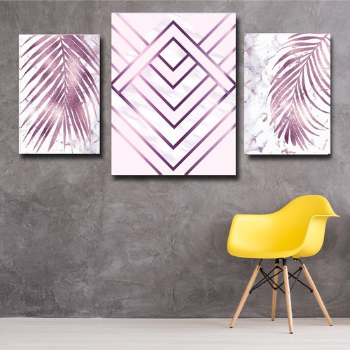 Set Cuadros Nórdicos 100x50 Tela Canvas Personalizados