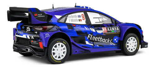 Miniatura Ford Puma Rally1 Hybrid Kenya Rally 2022 #9 Serderidis/Miclotte 1:18 Solido Competition
