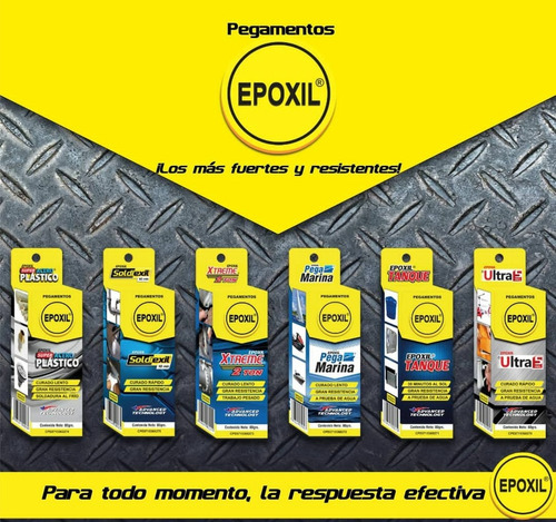 Pega Epoxica Epoxil Tanque Linea Completa 40grs
